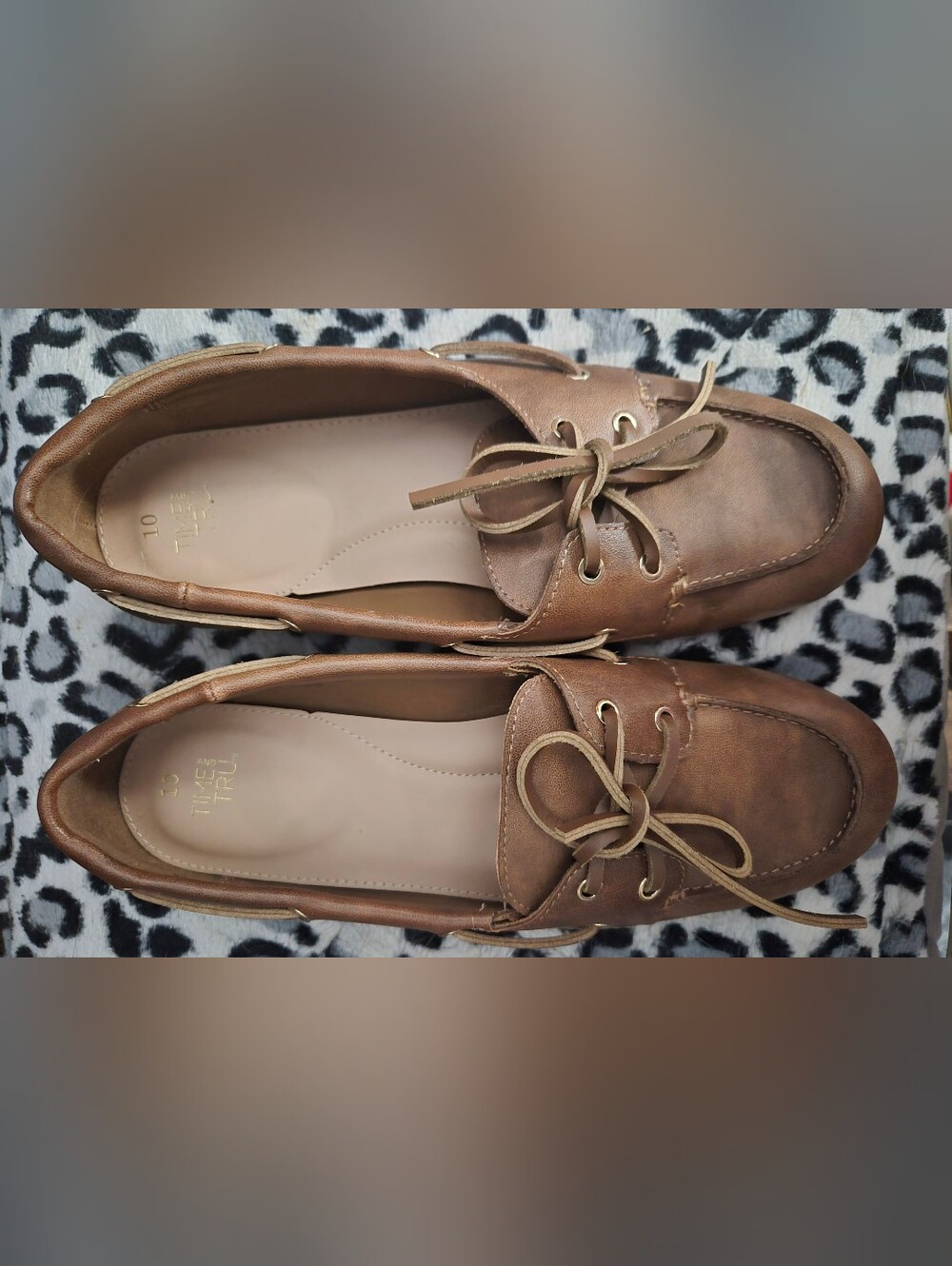 Women's Brown Leather Lace-Up Boat Shoes